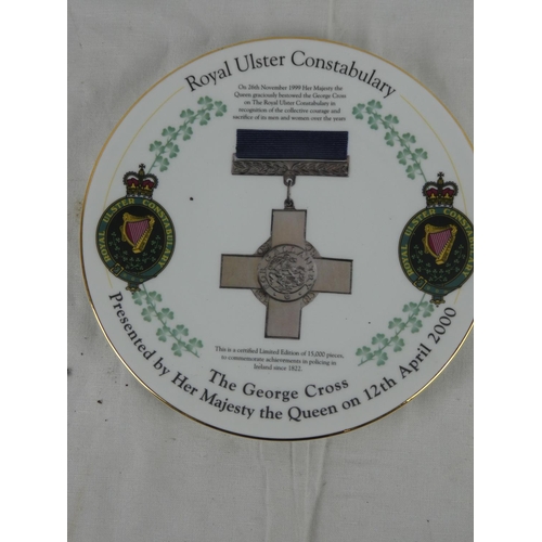 63 - A limited edition Royal Ulster Constabulary collectors plate with certificate.