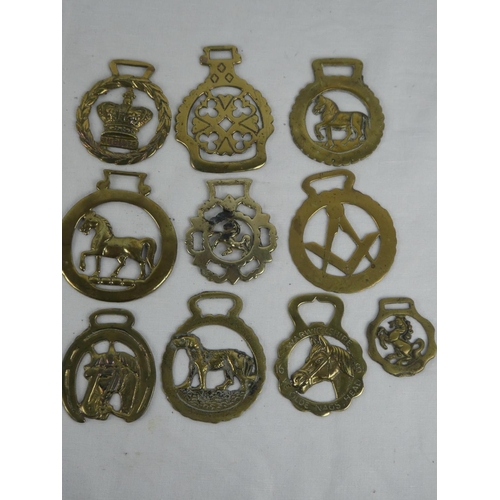 78 - A collection  of horse brasses.