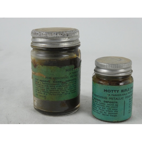 82 - Two vintage Motty Rifle Paste lidded jars.