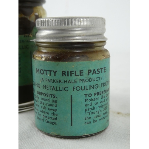 82 - Two vintage Motty Rifle Paste lidded jars.