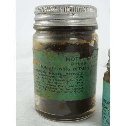 82 - Two vintage Motty Rifle Paste lidded jars.