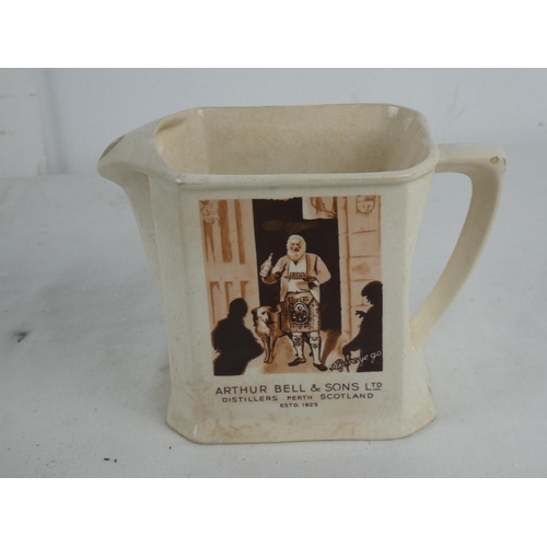 83 - A vintage advertising pub jug for Arthur Bell & Sons Ltd, made by Hancock, Cornfield & Waller Ltd.