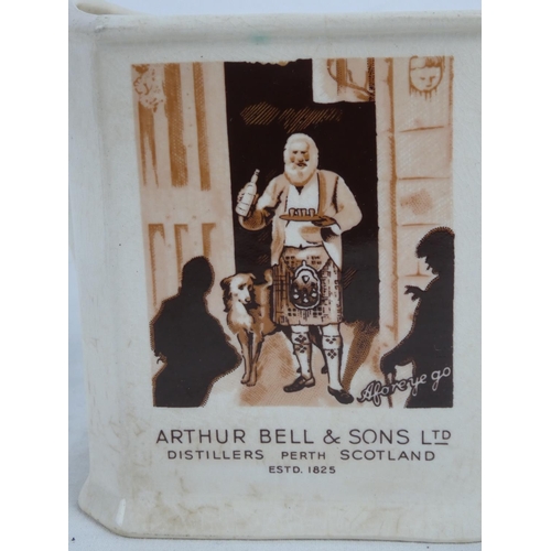 83 - A vintage advertising pub jug for Arthur Bell & Sons Ltd, made by Hancock, Cornfield & Waller Ltd.