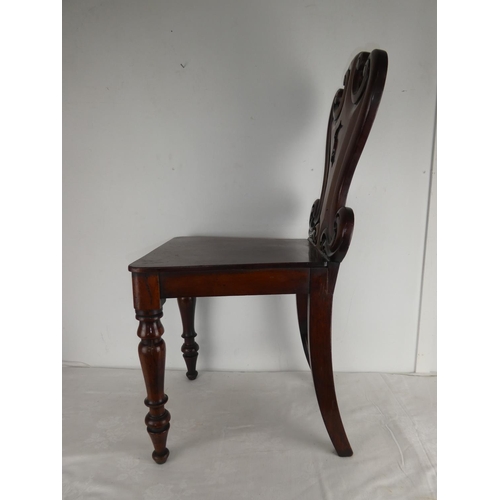 459 - A stunning antique shield back chair.