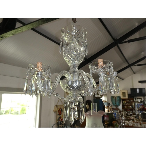 477 - A superb Waterford Crystal five branch chandelier.