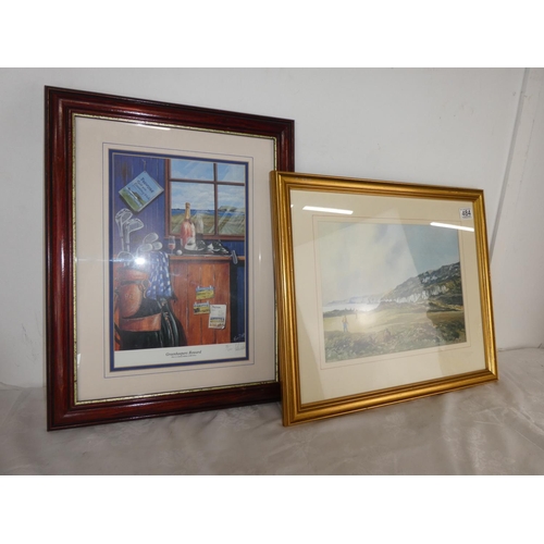 484 - A framed Bobbie Anderson print and a framed limited edition 'Greenkeepers Reward' print 86/600 signe... 