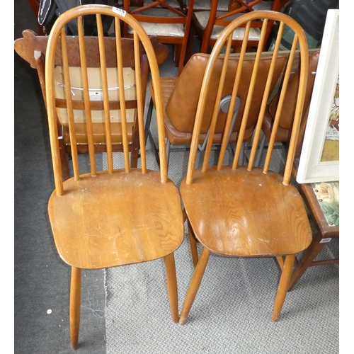 488 - A pair of vintage chairs.