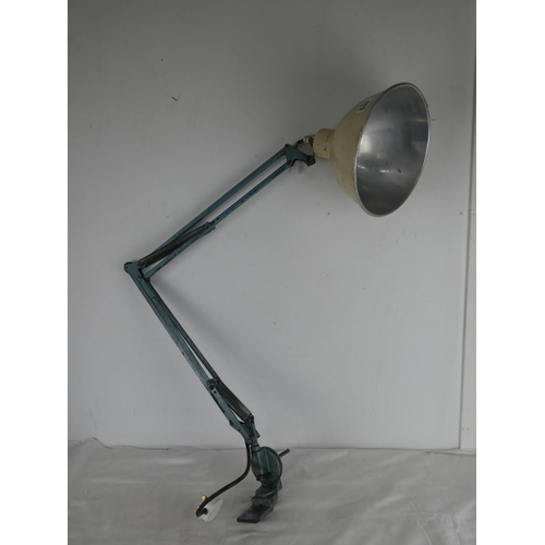 489 - An industrial angle posie lamp.