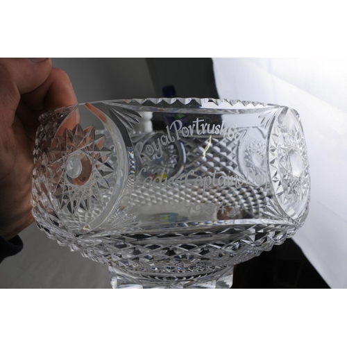 505 - A stunning Tyrone Crystal presentation bowl inscribed 'Royal Portrush Golf Club - Ladies Captain Day... 