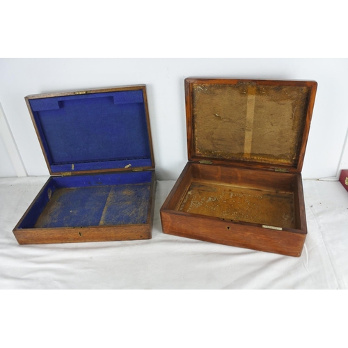 513 - Two vintage wooden cutlery boxes.