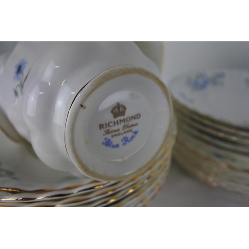 515 - A Richmond 'Blue Rock' bone china tea set, dinner plates and more.