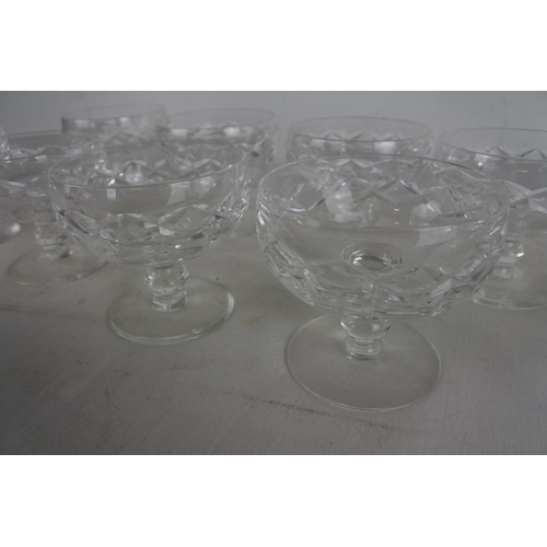 531 - A stunning set of eight Waterford Crystal sundae dishes.