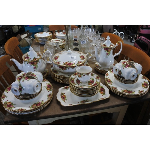 534 - A superb set of Royal Albert Old Country Rose China to include teapot, coffee pot, pudding bowls and... 