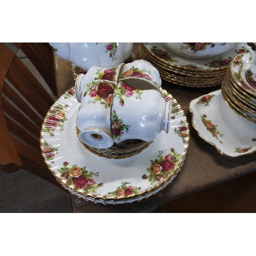 534 - A superb set of Royal Albert Old Country Rose China to include teapot, coffee pot, pudding bowls and... 