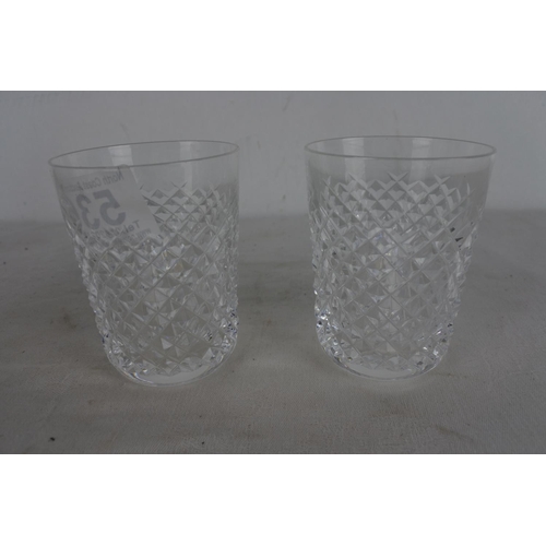 536 - A pair of Waterford Crystal tumblers.