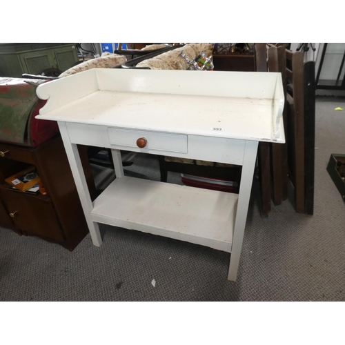 553 - An antique pine painted washstand.