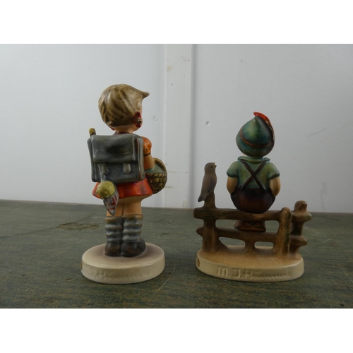 572 - Two Goebel Hummel Figurines 'School Girl' and 'Wayside Harmony'.