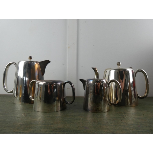 573 - A stunning four piece silver plated tea service.