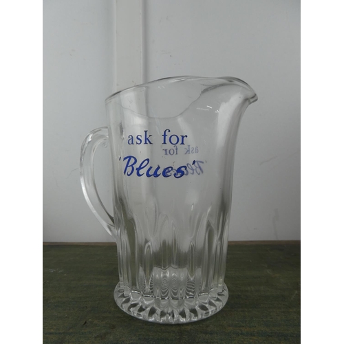 574 - A vintage 'Ask for Blues' pub jug.