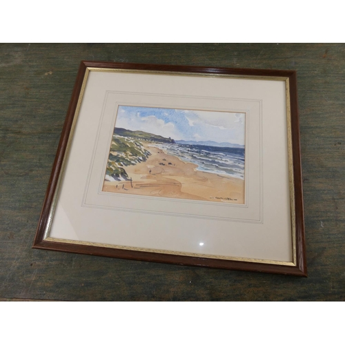 584 - A framed watercolour by Gareth Giffin.