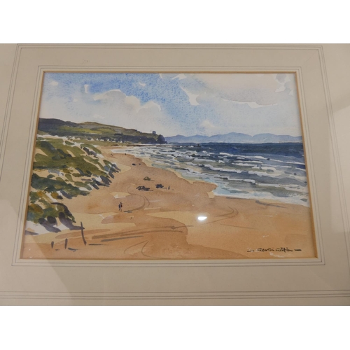 584 - A framed watercolour by Gareth Giffin.