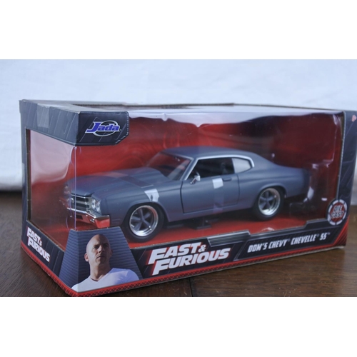 14 - A boxed Fast & Furious diecast 'Dom's Chevy - Chevelle' car.