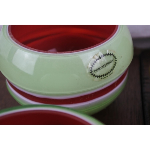 52 - A set of four vintage Portmeirion glass bowls.