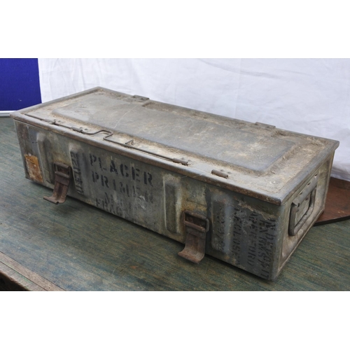 67 - A vintage Military ammunition box.