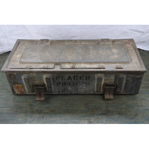 67 - A vintage Military ammunition box.