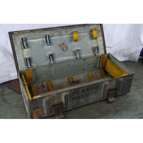 67 - A vintage Military ammunition box.