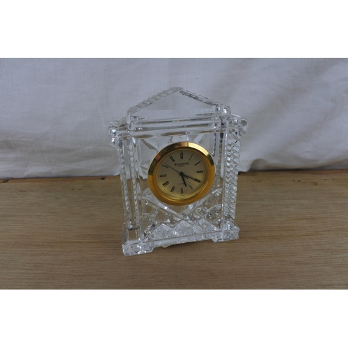 85 - A Waterford Crystal clock.