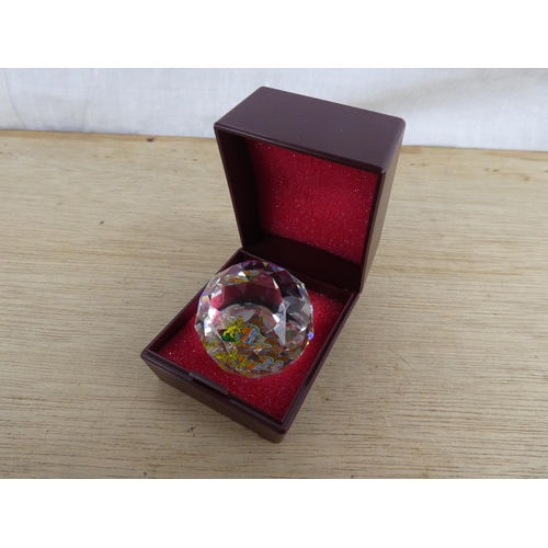 507 - A commemorative paperweight produced for the Queen Mothers 90th Birthday.