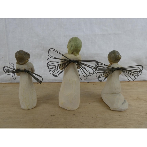 529 - A collection of 3 Willow Tree figures.