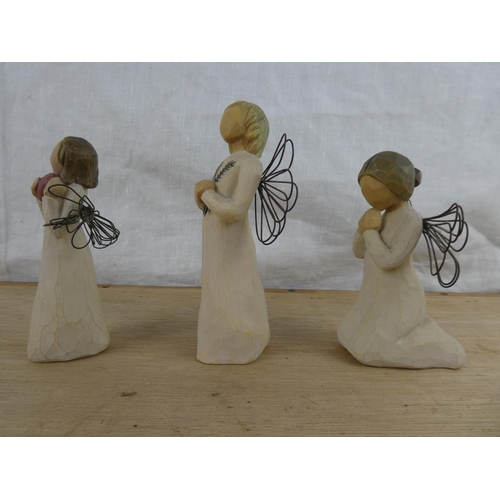 529 - A collection of 3 Willow Tree figures.