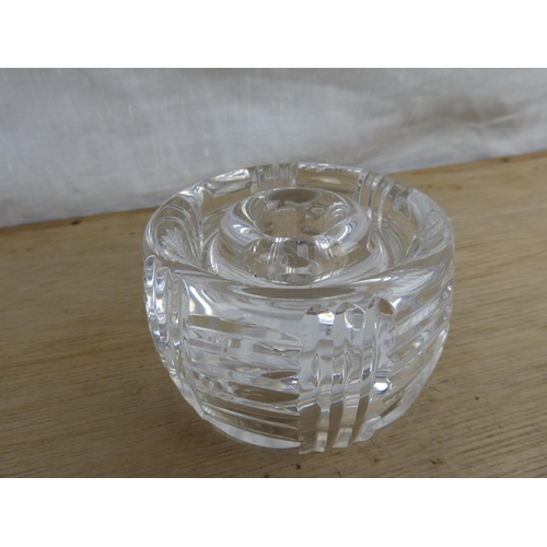 533 - A Waterford Crystal candle holder.