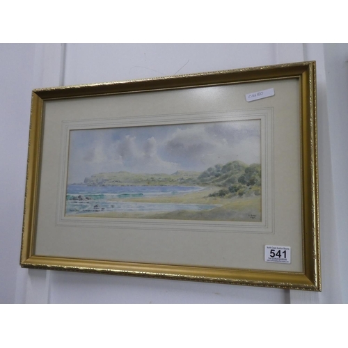 541 - An original framed watercolour 'Bush Bay - Portballintrae', signed by the Artist, U Spry. (Measuring... 