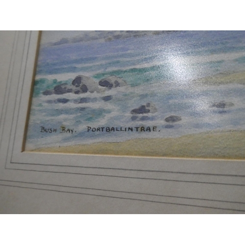 541 - An original framed watercolour 'Bush Bay - Portballintrae', signed by the Artist, U Spry. (Measuring... 