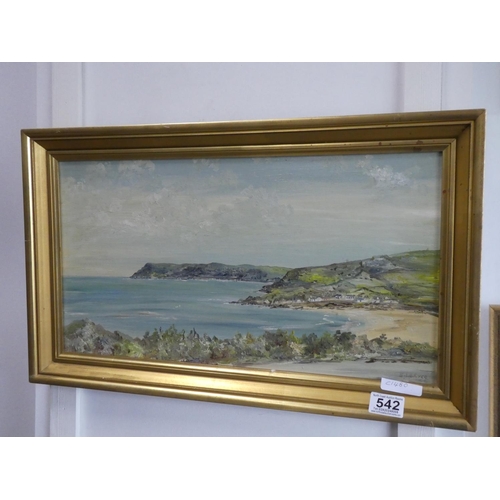 542 - A stunning original framed oil painting of a Coastal scene, signed by the Artist, E.L.Bryce. (Measur... 