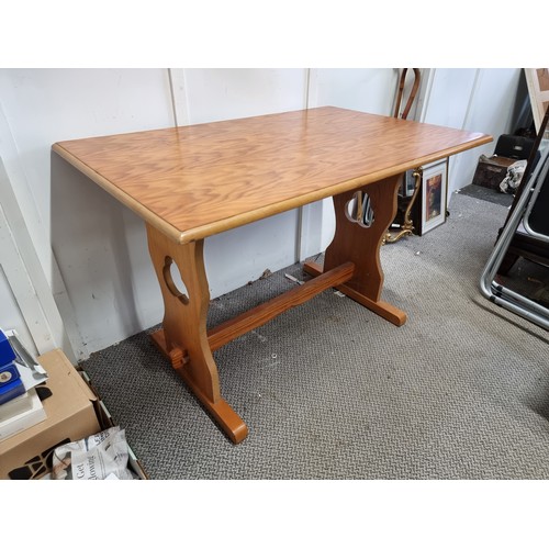 544 - A pine dining table.