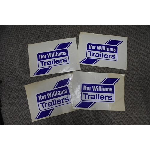 600 - Four 'Ifor Williams Trailers' stickers.