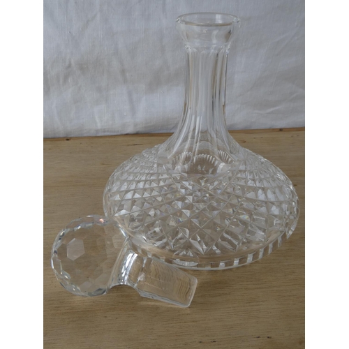565 - A stunning Waterford Crystal ships decanter.