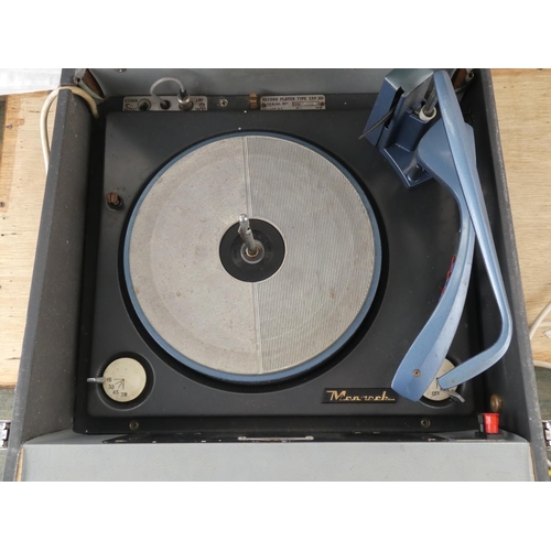 566 - A vintage Bush portable record player.
