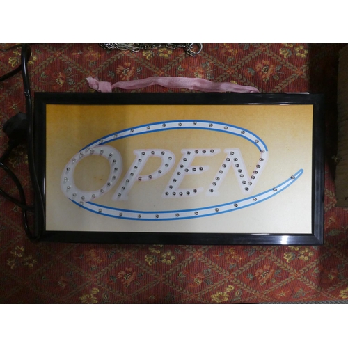 648 - An LED OPEN sign.