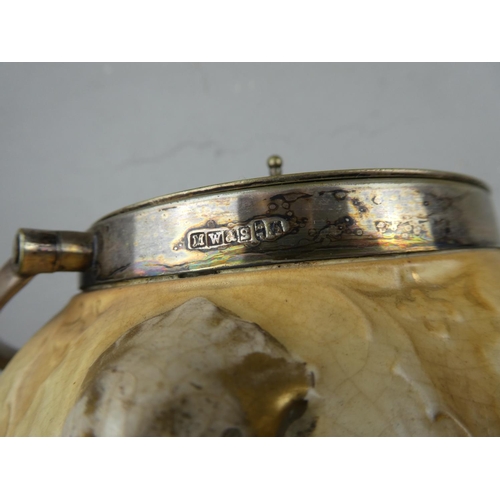 100 - An antique S F & Co 'Royal Devon' lidded biscuit barrel and another antique lidded container.