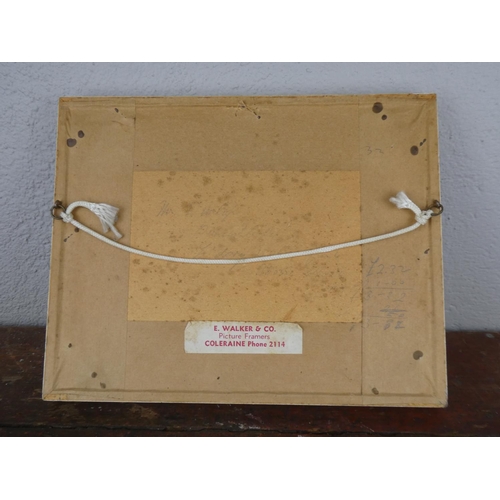 112 - A vintage framed print, 'Old Houses', signed R G Sellar.