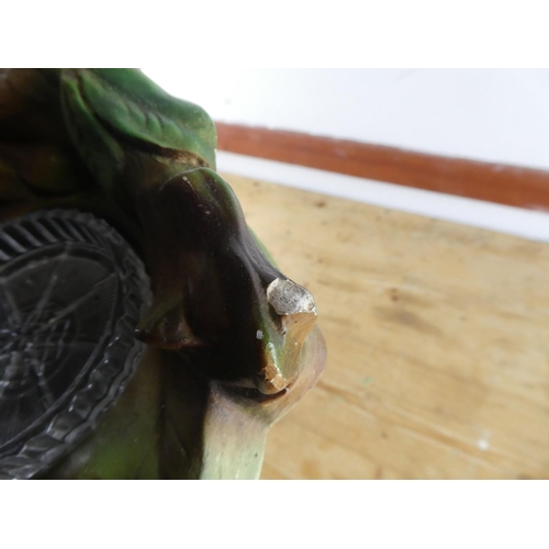 162 - A large chalk souvenir figurine of a bear, 'Canada'.