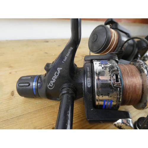 163 - A Tarca fishing reel and a Shakespeare 'Mustang' graphite fishing reel.