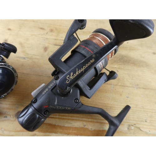 163 - A Tarca fishing reel and a Shakespeare 'Mustang' graphite fishing reel.