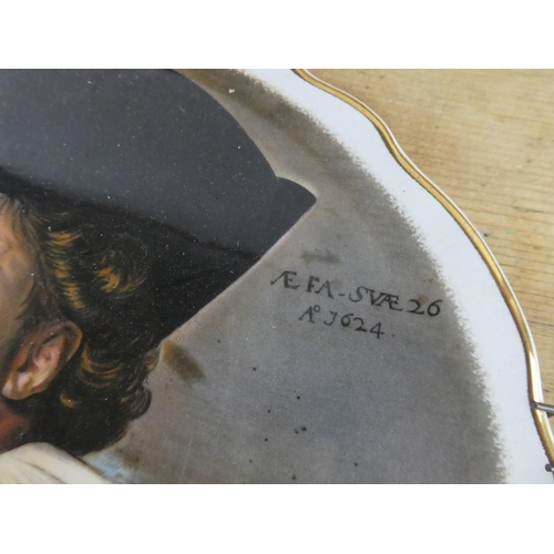 181 - A large James Kent Old Foley cabinet plate, 'The Laughing Cavalier'.