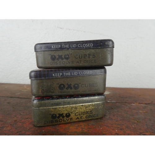 19 - Three vintage OXO tins.